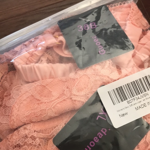Guoeappa Sexy Soft Lace Lingerie Set Floral Lace Unserwear & Bra Set NWT - Picture 10 of 10